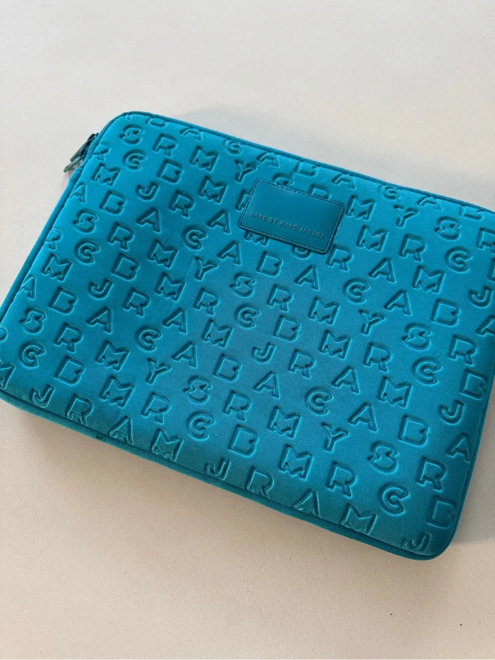 Marc by Marc Jacobs Turquoise Neoprene Laptop Sleeve